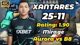 XANTARES (25-11) Aurora vs B8 (Mirage) IEM Rio 2026 #cs2 #xantares