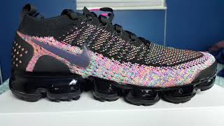 Best Vapormax Flyknit 2 Colorway? Nike Air Vapormax Flyknit 2 Black /  Multi-color 2018 Review! - YouTube