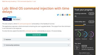 Web Security Academy | OS Command Injection | 2 - Blind OS Command Injection with Time Delays