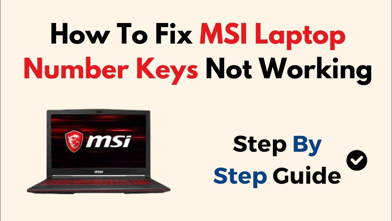 how-to-fix-msi-laptop-number-keys-not-working-youtube
