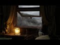 24/7 Cozy Cabin - Thunder Sounds and Rain on Window 8 Hours - Rain Sounds