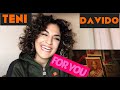 TENI - For You ft Davido | MUSIC VIDEO REACTION