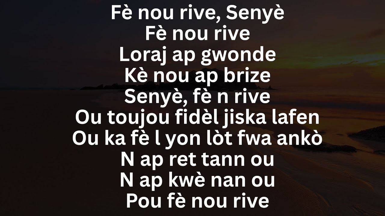 ✨🎶 Fè nou rive, Senyè fè nou rive  🙌Anpil vi bezwen repare🙏
