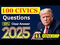 2025 random 100 civics questions and answers - US citizenship interview I N400 Interview