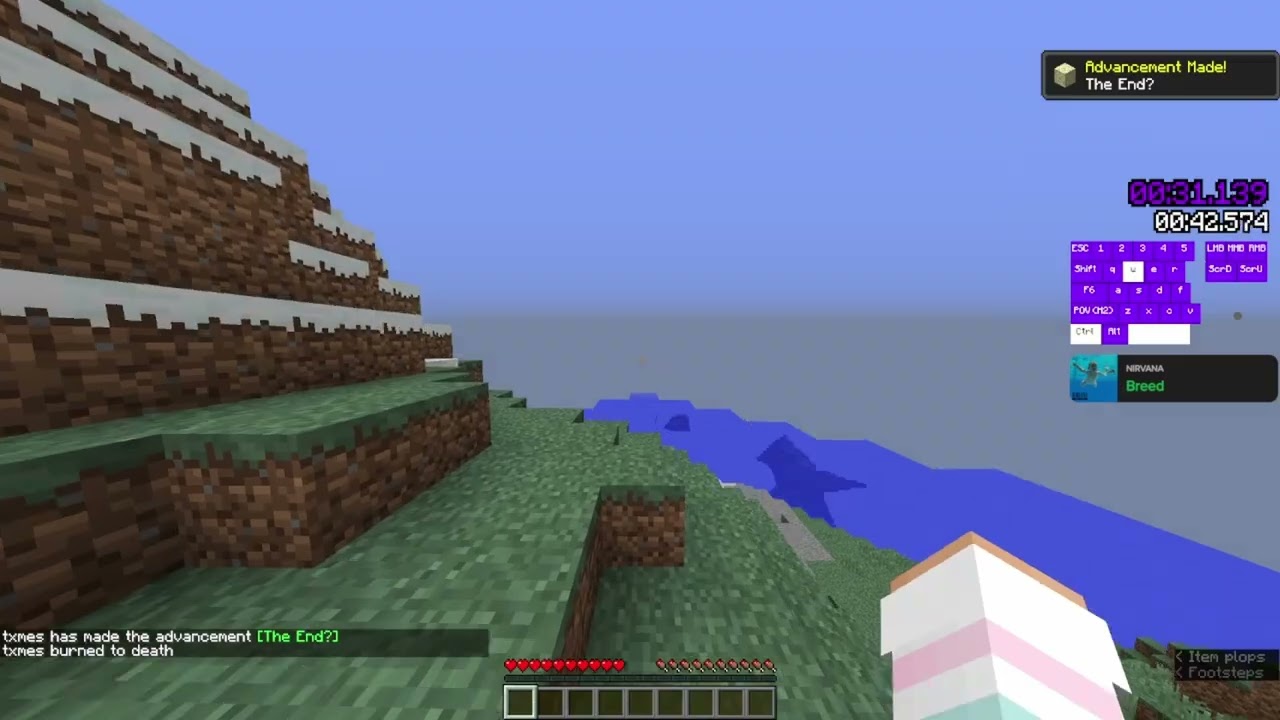 [Minecraft: JE] Credits Warp Any% Speedrun (PB) - 42.959