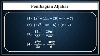 Operasi Pembagian Aljabar