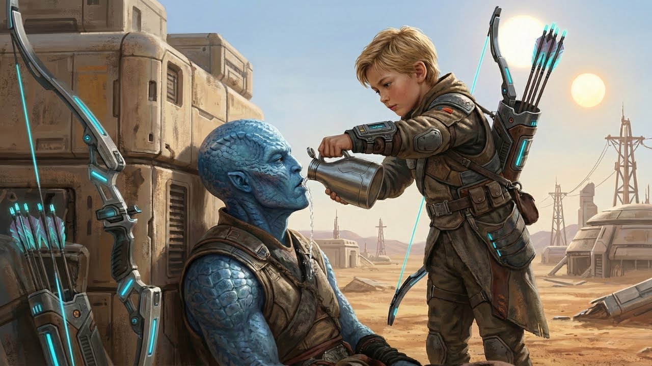 6-JÄHRIGER MENSCHENJUNGE RETTET VERLETZTEN ALIEN – ER LERNT BOGENSCHIEßEN FÜRS LEBEN