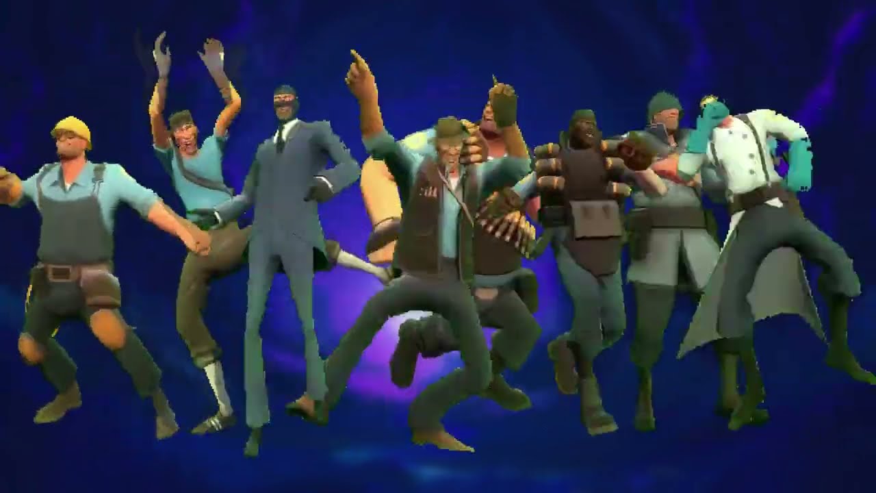 The TF2 Mercenaries sing I'm BLU (da ba dee)