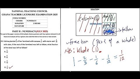 GTLE NUMERACY 2025 PAST QUESTIONS AND ANSWERS 