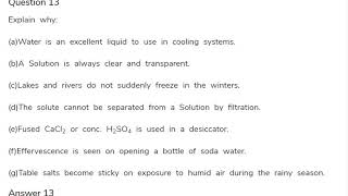 water-selina-solutions-chapter-3-icse-concise-chemistry-class-9|| Part 1 screenshot 1