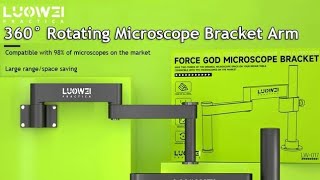 Luowei LW-017A Microscope Swing Arm 360 ° Movable Universal Metal Bracket Aluminum Alloy Telescopic