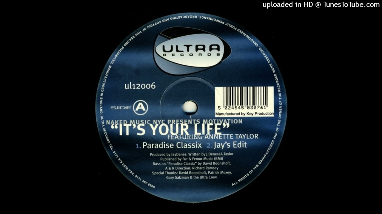 Naked Music NYC Presents Motivation Featuring Annette Taylor | It's Your Life (Paradise Classix)
