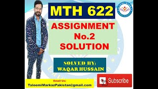 MTH622 Assignment No 2 Solution 2021
