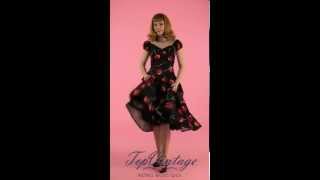 TopVintage - 50s Dolores Doll swing dress Mon Cherie black