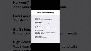 5 Body Hacks That Actually Work 😳💯 | Control Anxiety, Sleep &amp; Energy Instantly!