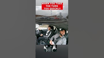 Learner Driver takes the turn too quickly and almost loses control #driving #drivingtest