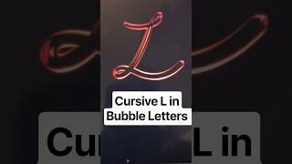 Cursive L in Bubble Letters on Procreate # #art #drawing #procreate #shorts