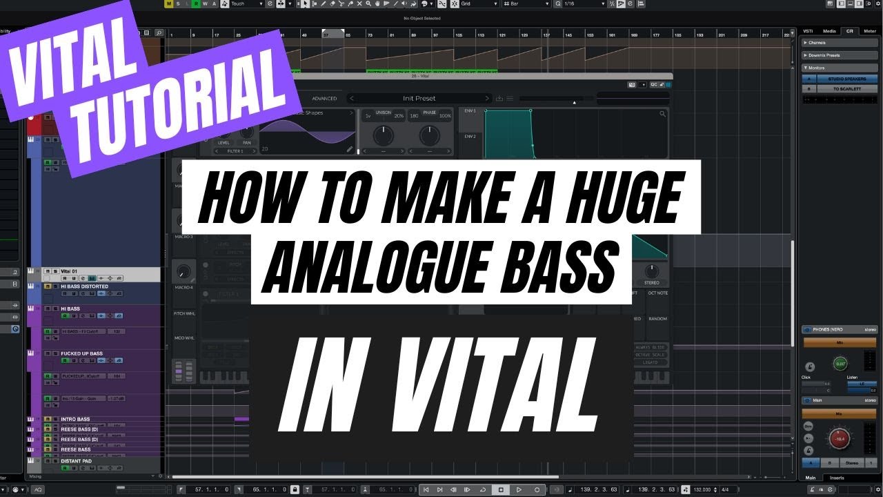 How to Make A HUGE analog bass in Vital