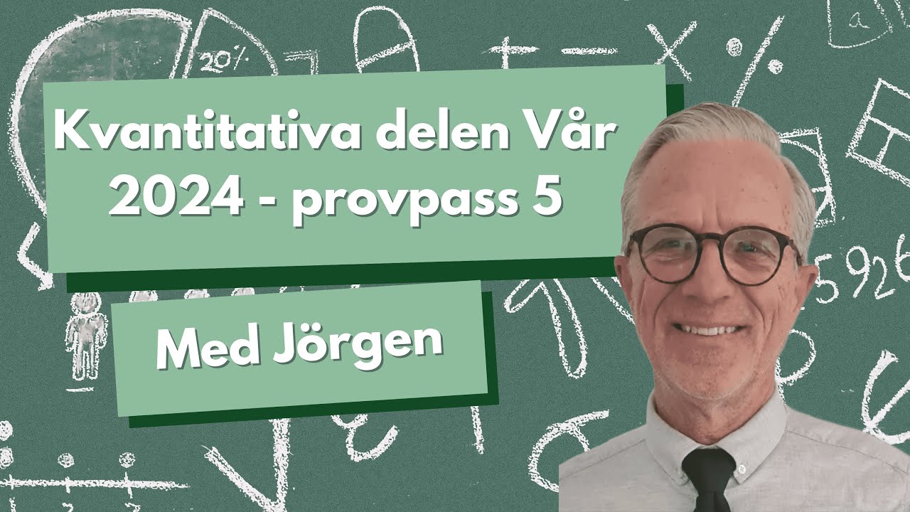 Högskoleprovet Vår 2024- kvantitativ del provpass 5! ➗