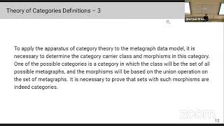 DAMDID 2023. S7T1. Stepan Vinnikov. Analysis of the Metagraph Data Model in Terms of Category Theory screenshot 3