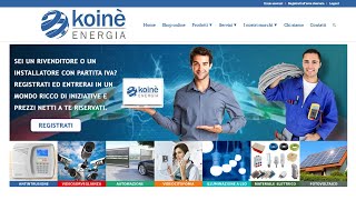 Come accedere all'area riservata del sito web della Koinè Energia srl