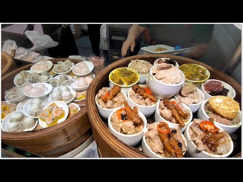 香港懷舊點心包點糕點  Hong Kong Costalgic Food Dimsum 即蒸即賣 蝦餃燒賣 叉燒包春卷 鳳爪排骨飯 鹹魚肉餅飯 北菇滑雞飯 臘味糯米飯 包點料理深水埗北河街