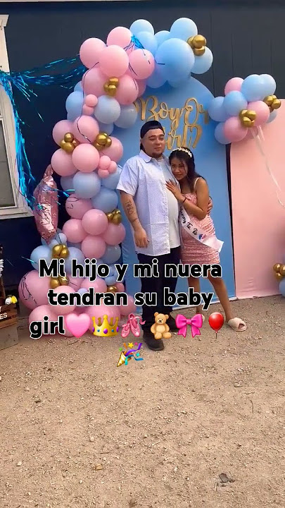 Mi hijo y mi nuera su  fiesta para revelar que será niño o niña 😱🎀🧸🩰👑🩷 #viral#shortsyoutube