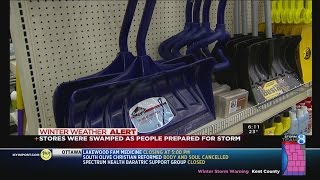 Hardware stores, tire shops swamped as people prep for storm
