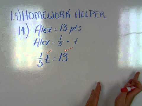 Eighth Grade Homework Helper Workbook 1.9 B