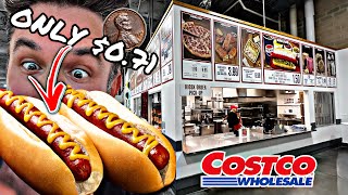 $0.71 Costco MASSIVE Footlong?! Cheapest Hotdog Ever!