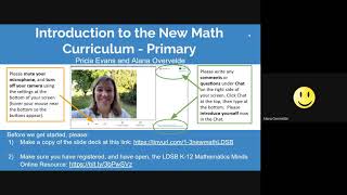 Introduction to the New Math Curriculum Gr 1-3
