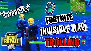 INVISIBLE WALL TROLLING! [50V50] | Fortnite: Battle Royale