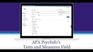 Searching APA PsycInfo’s Tests and Measures Field on the EBSCOhost platform
