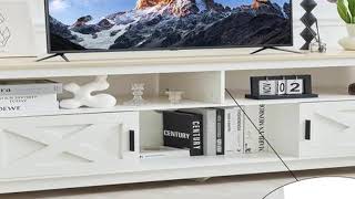 Redlife Tv Stand For Tvs Up To 65 Inches Entertainment Center W Power Outlet Storage Cabi