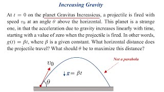 Projectile Motion on a Planet with Increasing Gravity | Not a Parabola! 🤯 | JEE Physics Challenge