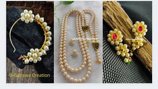 Pearl jewellery designs by Bahawa Creation | #short | मोतीसे बनी ज्वेलरी | मोतीपासुन बनलेली ज्वेलरी