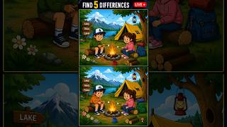 🔥 FIND 5 DIFFERENCES LIVE😱 Only Genius Can Spot All! #shorts #liveshorts #puzzle #test #iqtest