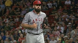 LAA@BOS: Shoemaker tosses 7 2/3 one-hit innings