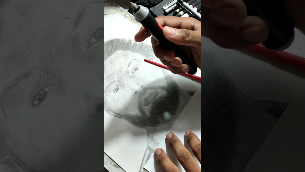 Art in progress 💫 hyper realistic pencil sketch 