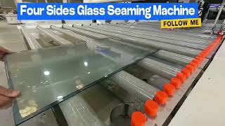 Four Sides Glass Seaming machine for rough glass grinding, 4 Sides CNC Glass Seaming Machine 