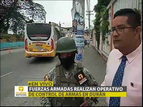 Fuerzas armadas realizan operativo de control de armas en Durán