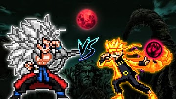 Xeno Goku V2 (all form) (New) VS Naruto V3 (all form) in Jump Force Mugen