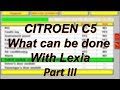 Citroen C5 What can be done with lexia 3 Part 3 - Brake System, Suspension, Gearbox ECU, Headlamps