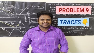 PROBLEM 9 ON  PROJECTION OF LINES| TRACES | ENGINEERING GRAPHICS | UNIT II | EG | ENGLISH