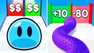 Snake Run Race vs Slime Run Race 2026 Max Level Unlocked SpeedRun Gameplay screenshot 3