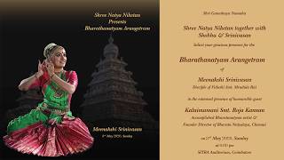 Shree Natya Niketan Presents Bharathanatyam Arangetram of Meenakshi Srinivasan On 3rd May 2026