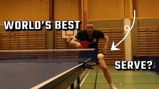 WORLD’S BEST SERVE? | table tennis tutorial | ping pong | Easy level | table tennis serves