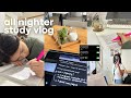 Pulling an all nighter to study for midterms exam week  study vlog