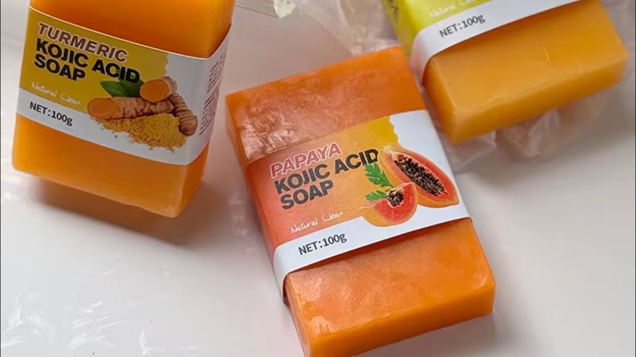 Papaya homemade natural soap// brightening your skin