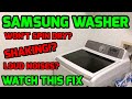 How to fix Samsung washer shaking problem WA48H7400AW/A2